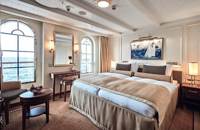 Deluxe Lido Außenkabine auf der Sea Cloud Spirit